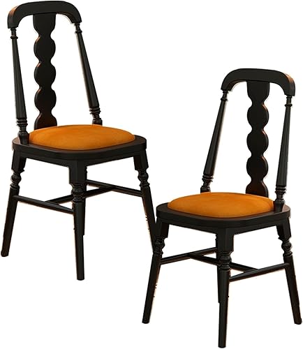 Miniatura 9 de JKGHK - Sillas de comedor, sillas de cocina de madera, silla de sala de estar con asiento acolchado, silla auxiliar de cocina sin brazos con