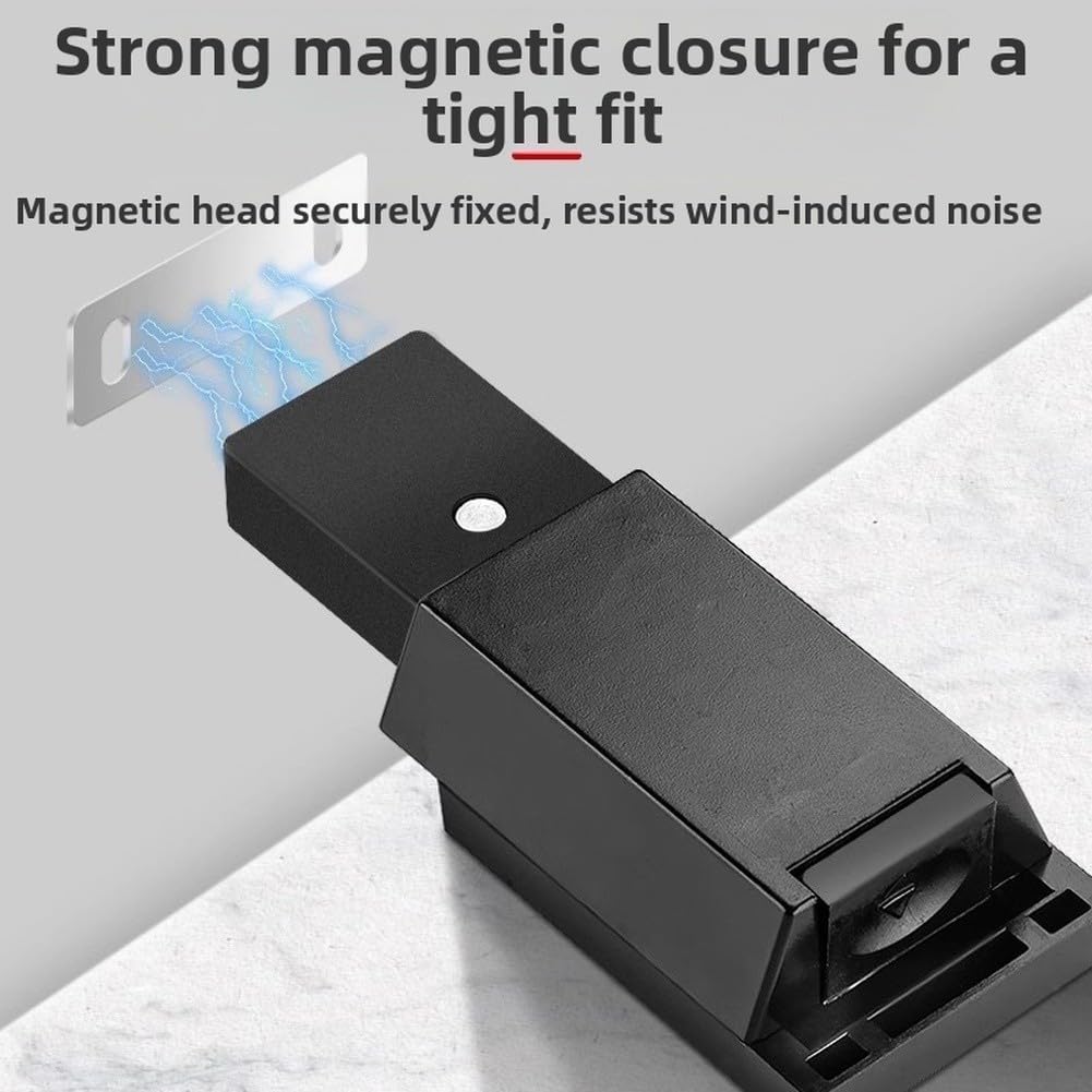Rebotador invisible para puerta de armario, pestillo magnético resistente al tacto hasta 125 kg, cierre oculto de aleación de zinc para muebles de madera, mecanismo de liberación de presión fácil (E)