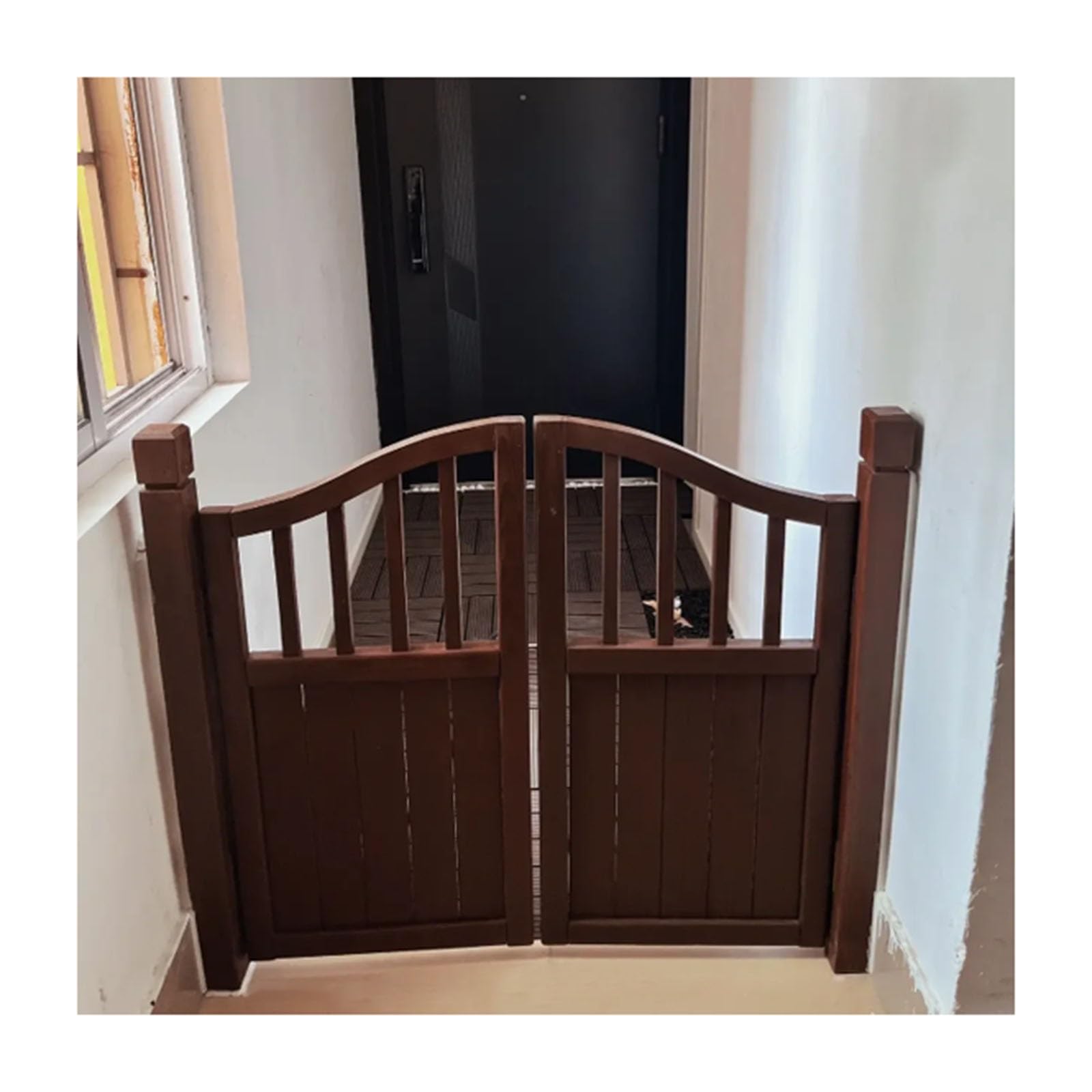 Porte a battente in legno naturale per cucina, bagno, bar, chiusura automatica, mezza dimensione, decorazione retrò per scale, pub, ristorante, casa
