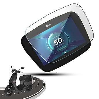 FCS Speedometer Screen Protector Guard for Ola S1 / S1 Pro EV/Ola S1 Pro Gen 2/ Ola S1 Pro Gen 2/ Scooter Screen Guard | 9H Anti Shock Edge to Edge Full | (Glossy)