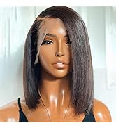Bob Wig Human Hair 13x4 HD Transparent Lace Front Wig Pre Plucked Brazilian Virgin Human Hair 150...