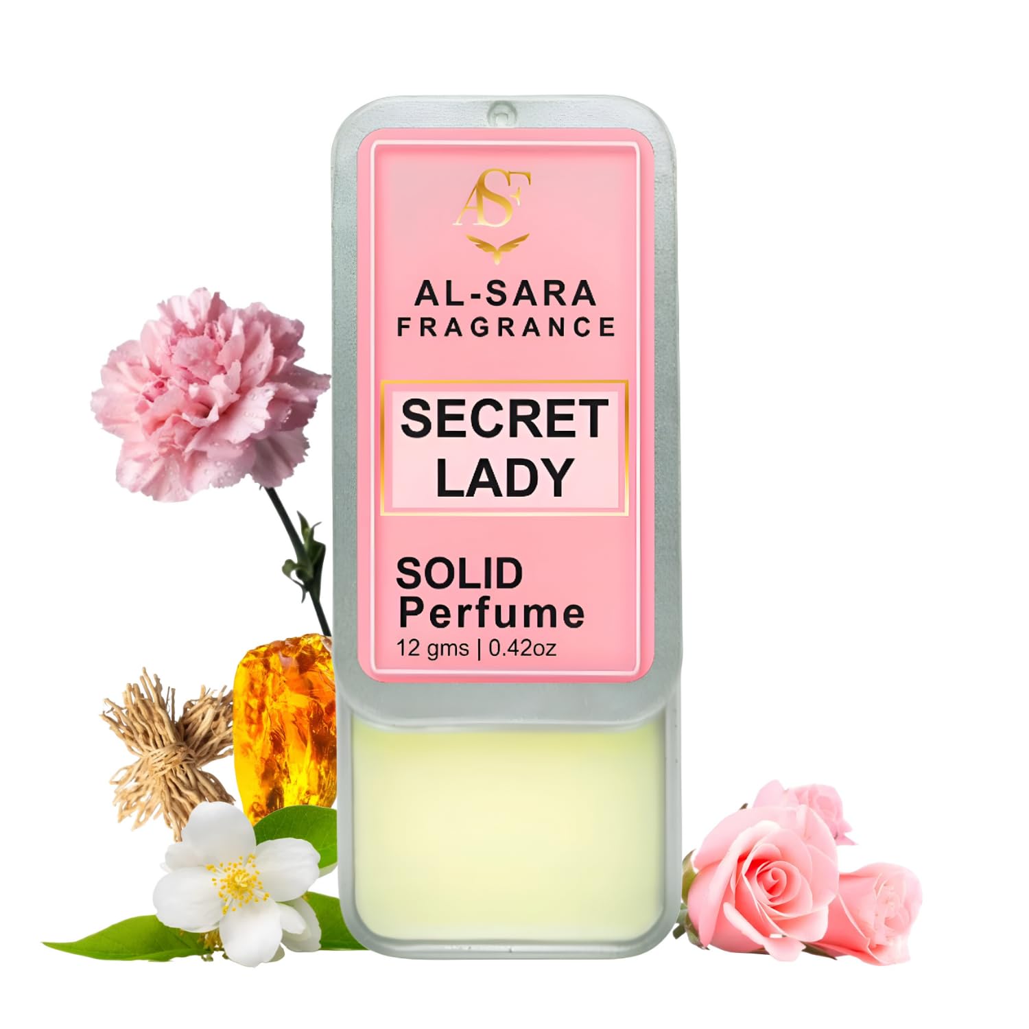 Al Sara Fragrance™ Secret Lady Solid Perfume for Men & Women | Alcohol-Free, Non-Greasy, Long-Lasting Natural Fragrance | Portable & Travel-Friendly Cologne
