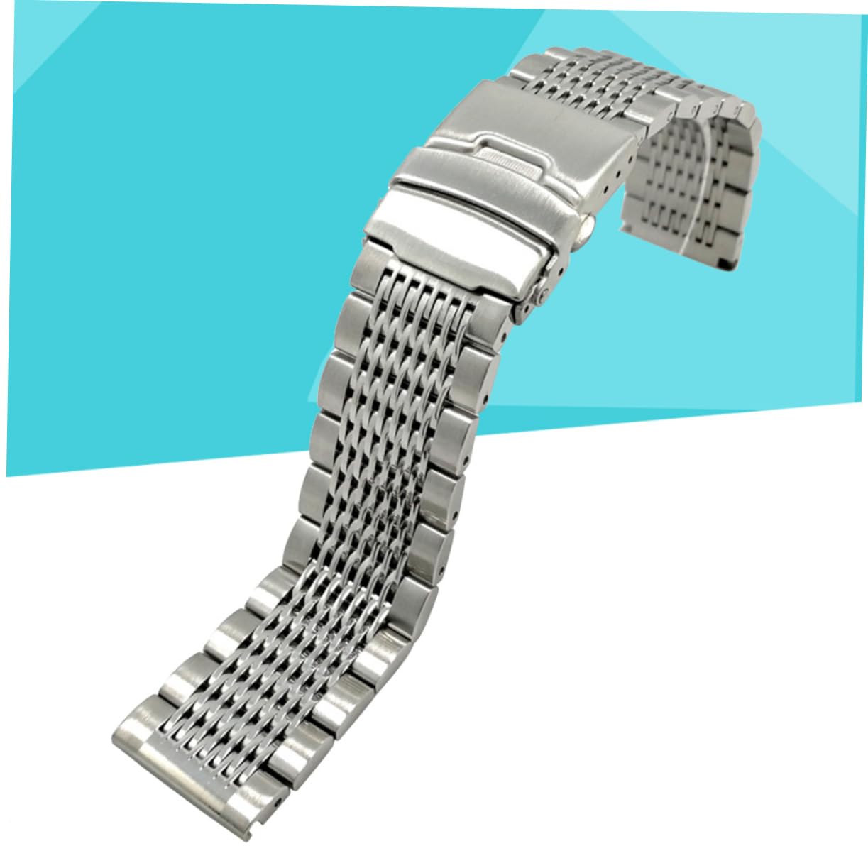 SHINEOFI Correa de Reloj de Acero Inoxidable 20 Mm, Pulsera Metálica Ergonómica para Reloj Inteligente