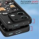 Pikkme Back Cover for Redmi Note 13 Pro 5G / Poco X6 5G | Cute Fun Cartoon 3D Bear Silicone Full Body Protection Bumper Cover (Black) gallery image