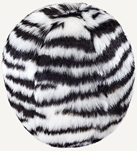 Fluff and Tuff Plush Toy Balls for Dogs Medium 5 5-Inch Zebra Ball
