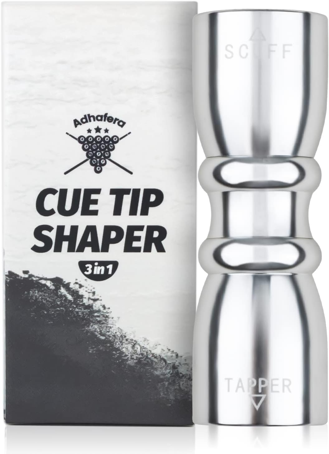 Adhafera Cue Tip Shaper, 3 in 1 of Pool Cue Tip Shaper, The Pool Cue Accessories for Effective and Rapid Repair Cue Tip