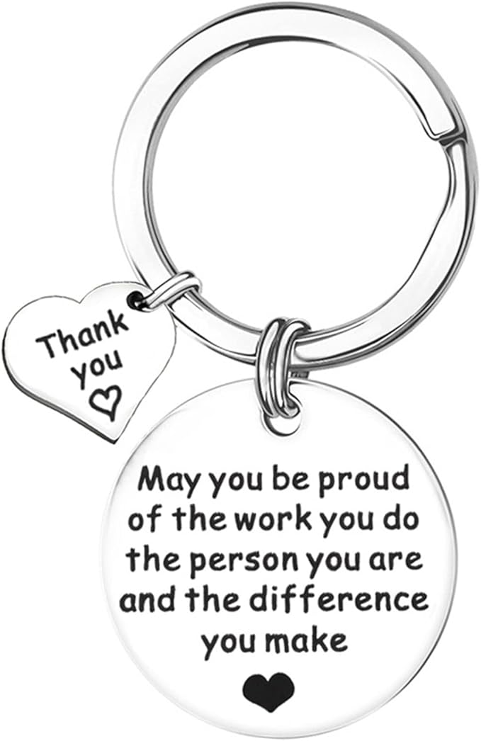 Appreciation Keychains, Thank You Gifts Keyring Make a Difference