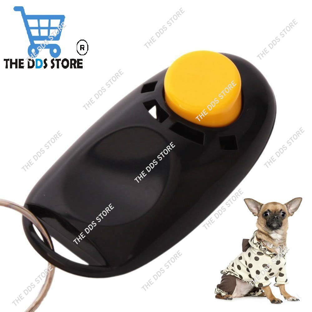 THE DDS STORE Pet Dog Training Clicker Big Button clicker with Wrist Band Strip for Clicker Training Professional Dog Cat Bird Puppy Pet Training Clickers, 1 Piece - Color May Vary 3