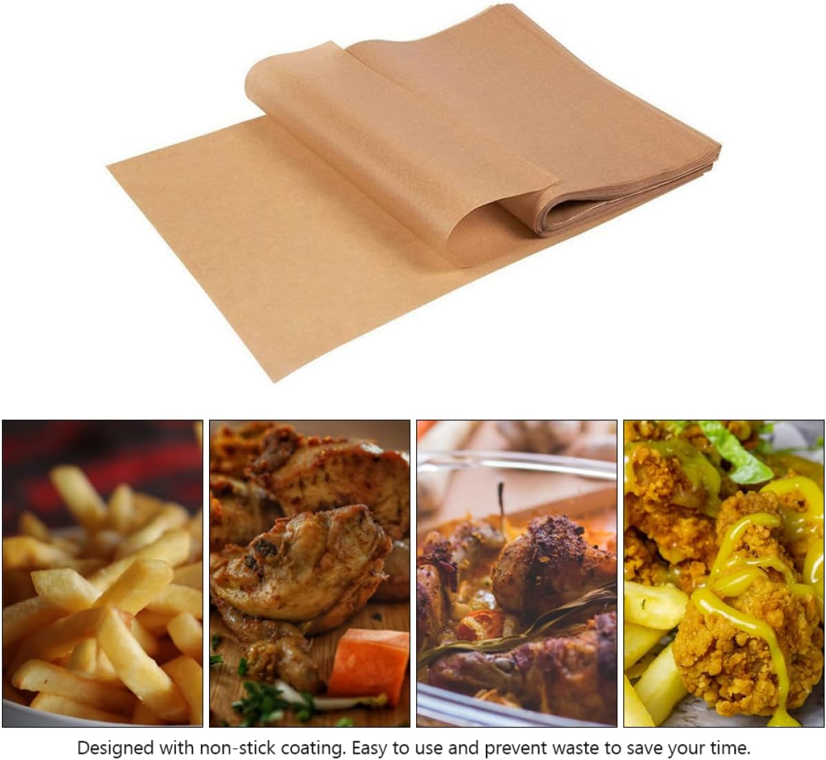 200pcs Practical Baking Paper Set Oil Absorbing Paper Barbecue Supplies