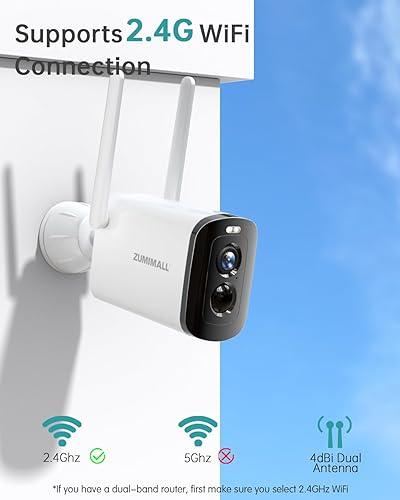 Miniatura 7 de ZUMIMALL Cámara de seguridad inalámbrica para exteriores, cámara de seguridad alimentada por batería de 2K, cámaras de seguridad para exteriores con