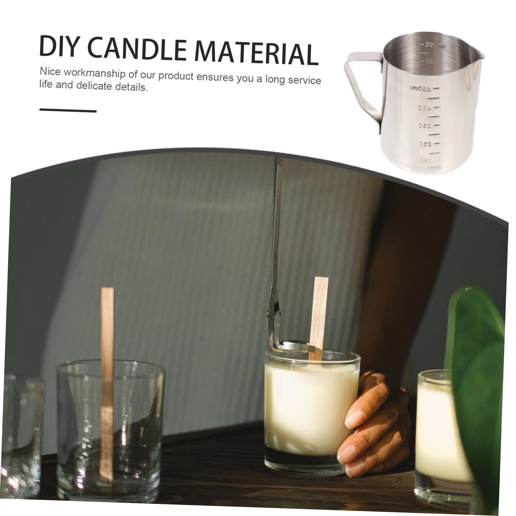 LOLIPPYY Kit Para Hacer Velas Aromáticas Herramientas Manuales Acero Inoxidable 1 Unidad Materiales Bricolaje Caseros Adultos y Niños Uso Artesanal Diy