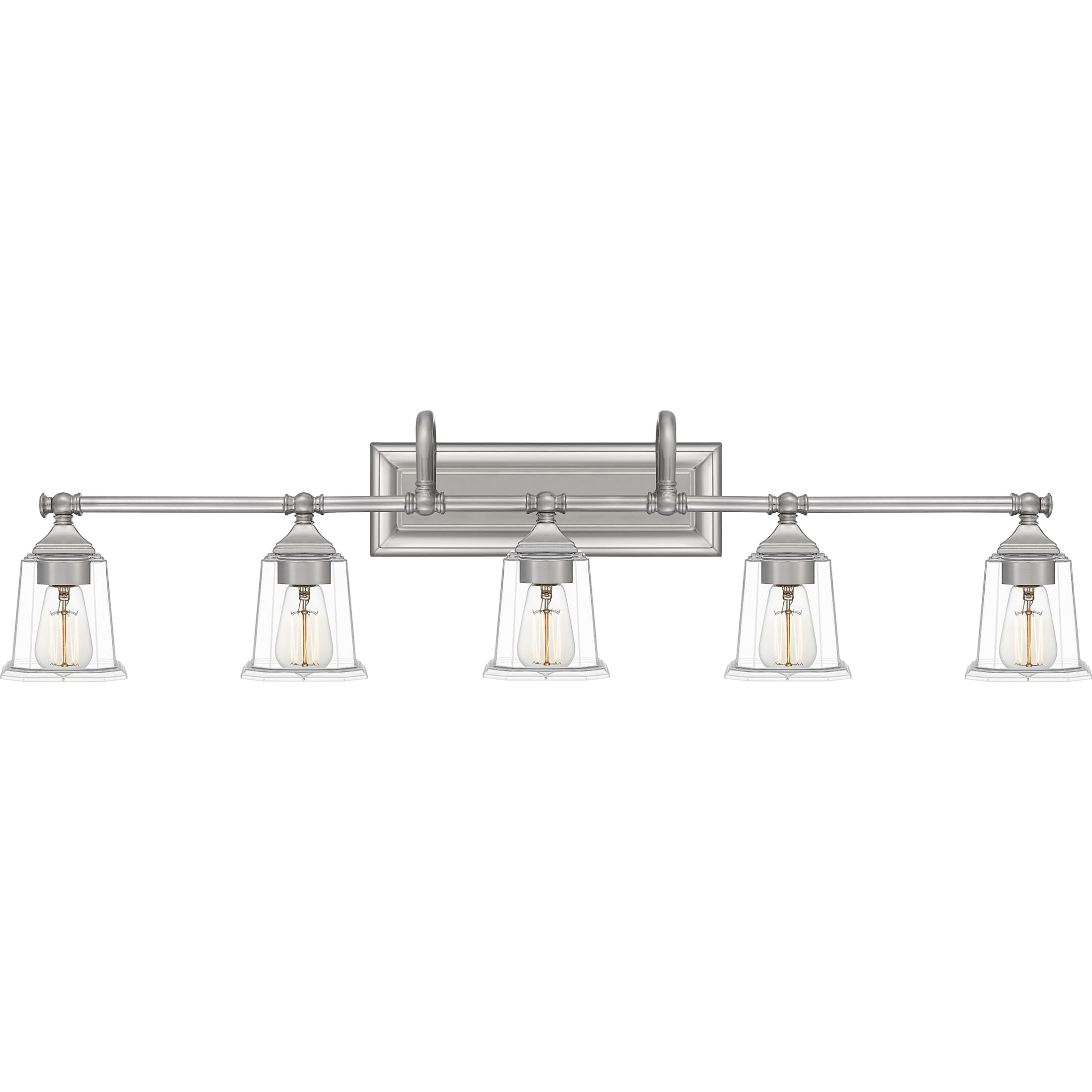 Quoizel NLC8605BN Nicholas Mid Century Bathroom Vanity Lighting, 5-Light 500 Total Watts, 11