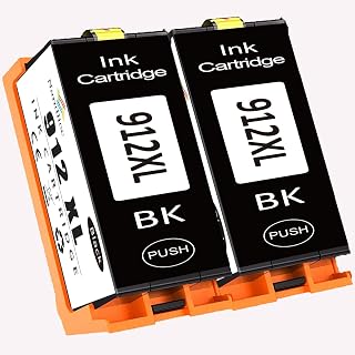 Nandlice 912XL Ink Cartridges for HP 912 912XL Printer Cartridges Work with HP OfficeJet 8010 8012 8014 8015 8017 OfficeJet Pro 8020 8021 8022 8023 8024 8025 Printer Black, 2 Pack