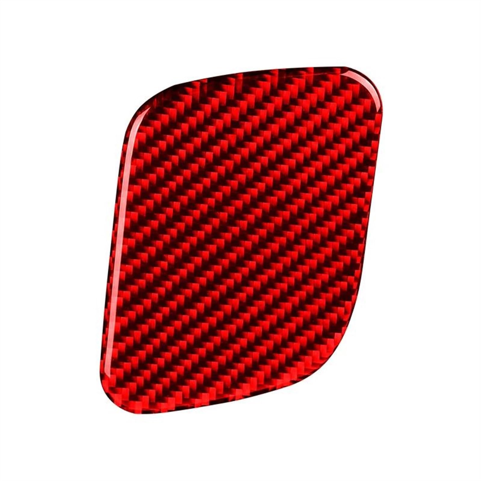 Carbon Fiber Car Main Driver Storage Box Decoration Cover Sticker Decal for Ford for Mustang GT 2015-2021 Anti-dust(Rosso)
