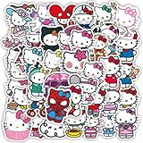 マイメロディ ステッカー ハローキティ ステッカー 50枚セット 防水シール バンズ シール ステッカー スーツケース ギター 車 バイク 自転車 ヘルメット スケートボード