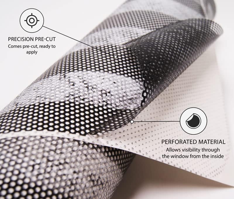 Decal Concepts American Flag Perforated Rear Door Side Window See Through Accent Decal (Fits Jeep Wrangler/Gladiator)(2018+) (Flag Style (Black & White Distressed))