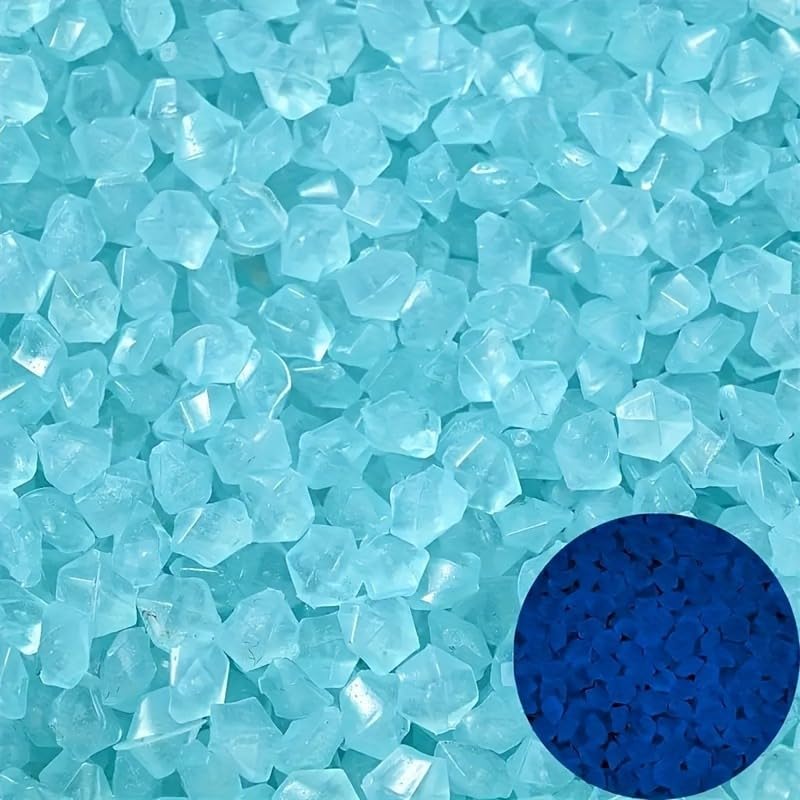 Image of 4000PCS Glow in The Dark Rocks Luminous Pebble Stones Fairy Garden Decor Outdoor Decorations for Plants Backyard Aquarium Pathway Blue