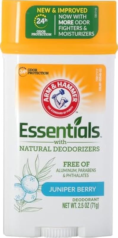 Desodorante em bastão ARM & HAMMER Essentials Clean (Juniper Berry), bastão largo, 2,5 oz, pacote com 3