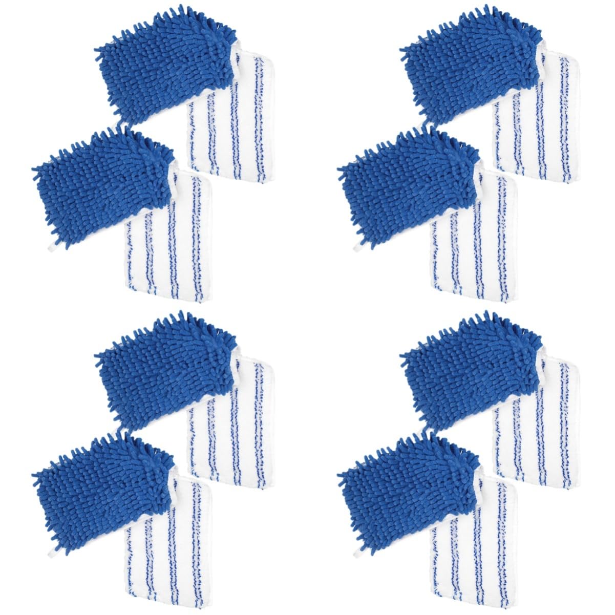 Ipetboom 8stücke Chenille Mop Pads Waschbare Ersatzpads Für Flachwischer Schnelle Installation Hohe Wasseraufnahme Für Böden Küche Bad Und Mehr