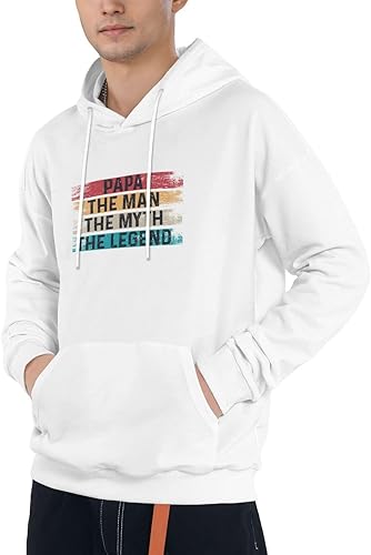 Miniatura 2 de POOEDSO Papa The Man The Myth The Legend Sweatshirts For Men Women Casual Long Sleeve Sweatshirt Pullover Hoodie with Pocket