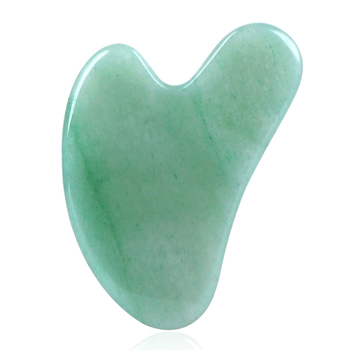 loucky Gua Sha Facial Tools, Natural Jade Gua Sha Tool for Facial Microcirculation/Removes Toxins/Prevents Wrinkles, for SPA Acupuncture Therapy Trigger Point Treatment, Lymphatic Drainage Tool green