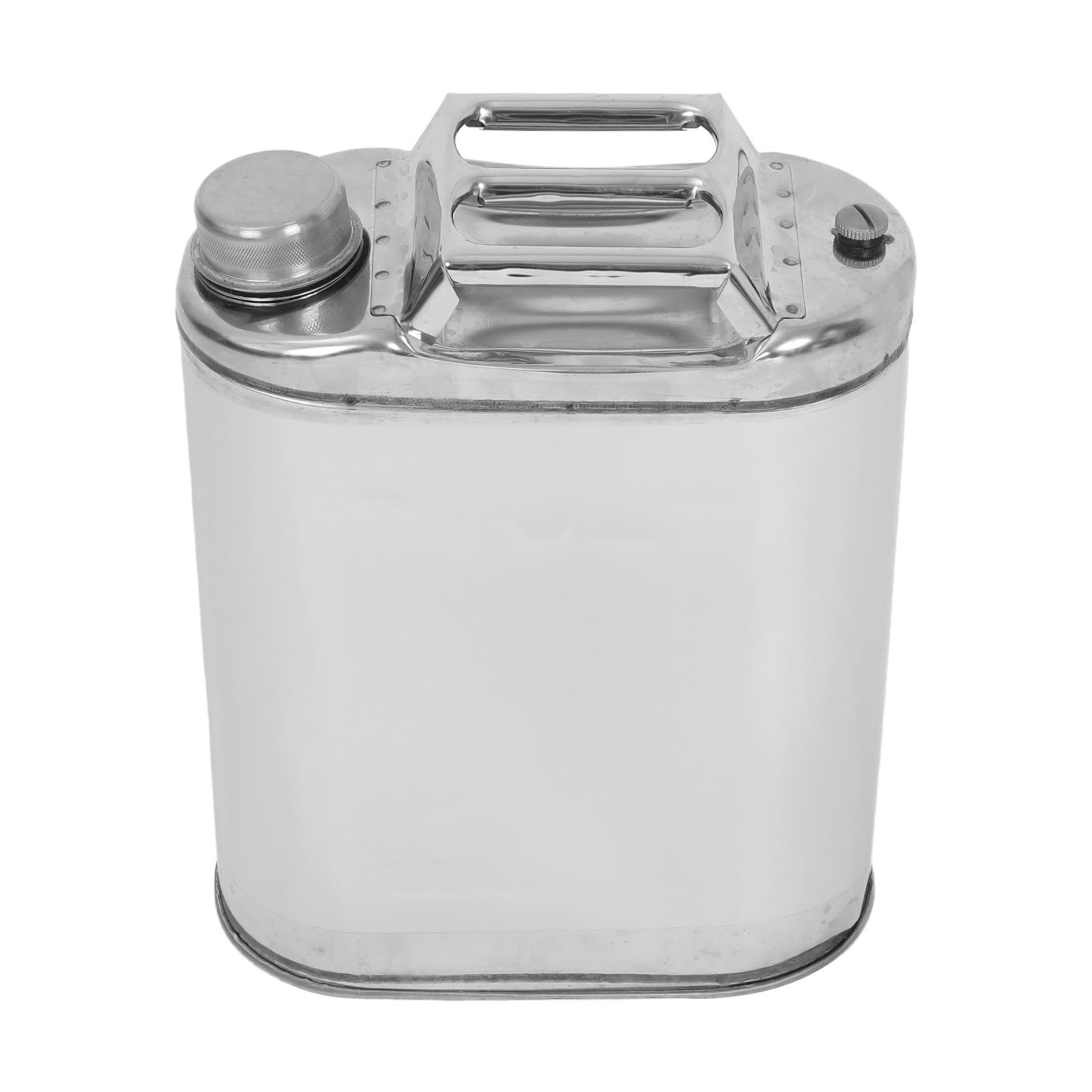 Edelstahleimer 10 L Silber mit Ausgießer und Ventil