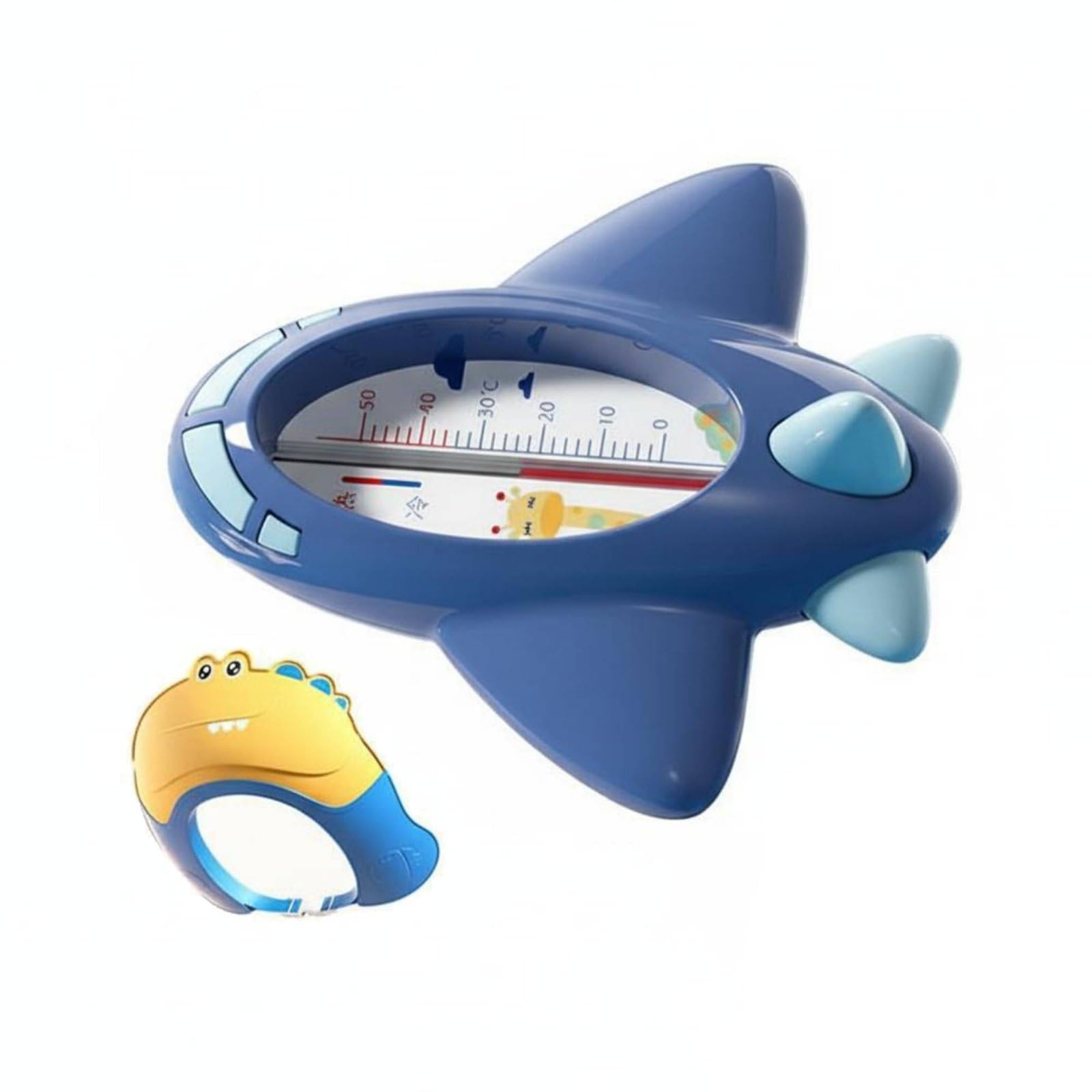 Ojiva® Baby Bath Thermometer Waterproof Buoyant Bath Toy Thermometer Infant Water Temperature Non-Mercury-Safe Liquid-Safe, Blue, Airplane W Bath Cap|Baby|Baby Safety & Health-picture-32