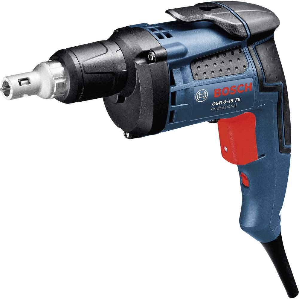 Bosch Professional GSR 6-45 TE - Atornillador para placa de yeso (701 W, 12 Nm, Hexágono interior de 1/4", en maletín)