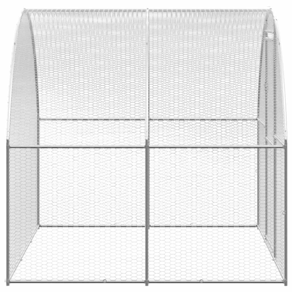 Gallinero exterior 3 x 12 x 2 m, gran cercado de acero galvanizado con rejilla de alambre, caño estable para gallinas y aves de corral para pollos, patos y animales pequeños
