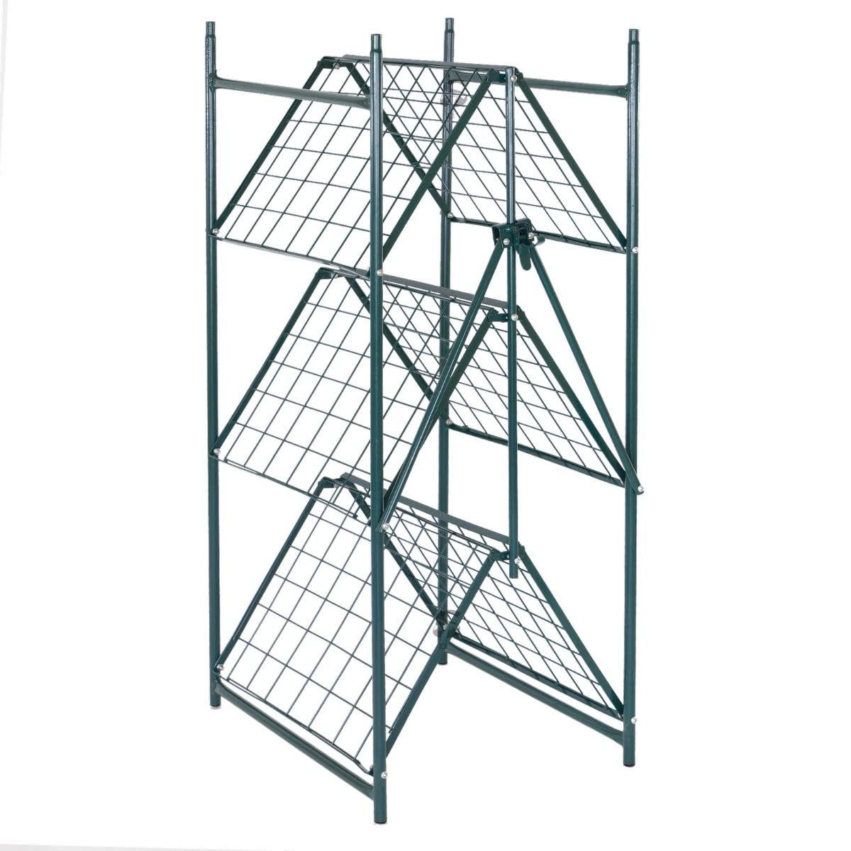 STI Szklarnia Stojak na kwiaty Balkon Taras Ogród, 3 półki 70 x 50 x 120 H do roślin i kwiatów, plandeka PVC, składany otwierany książkowy z blokadą Łatwy montaż i przechowywanie cm