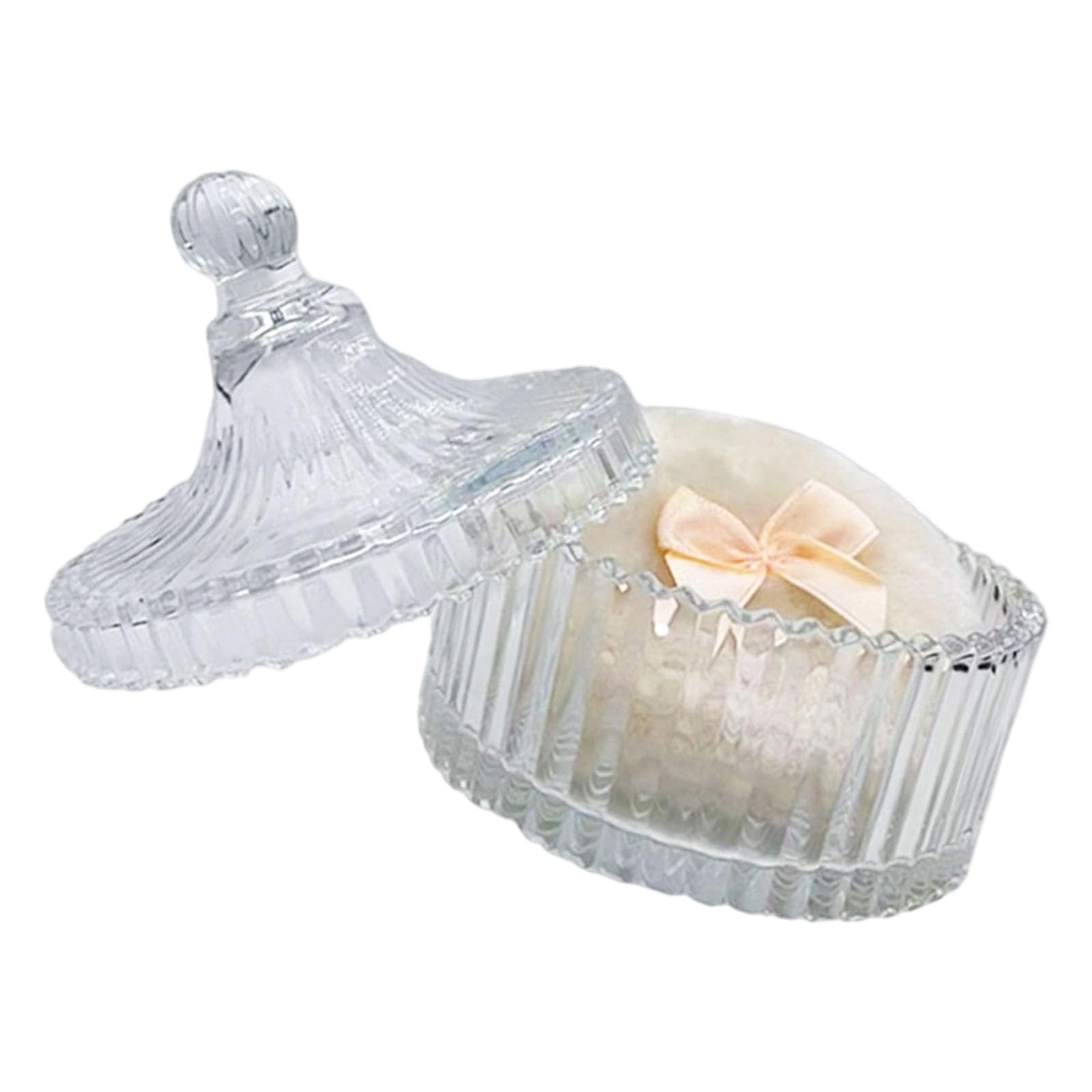 Jazuaiao Body Powder Puff with Glass Container for Makeup Dispenser Resistant Powder