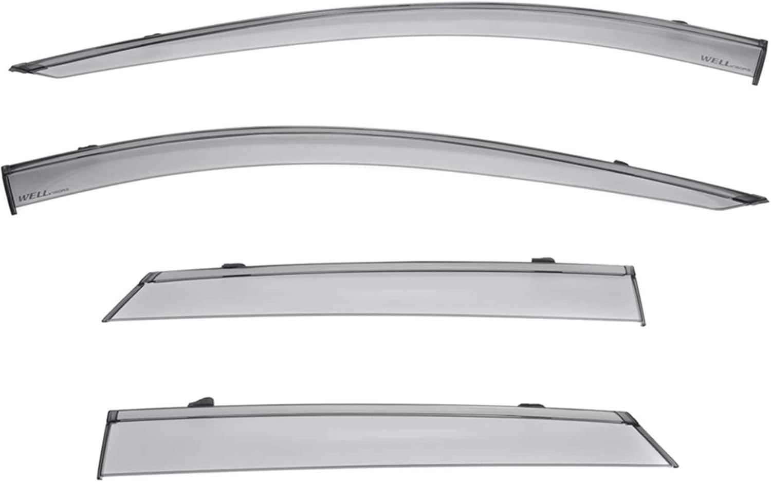 Wellvisors Side Window Visor Wind Deflectors Rain Guards Compatible with Cadillac XT5 2017-2026 with Black Trim