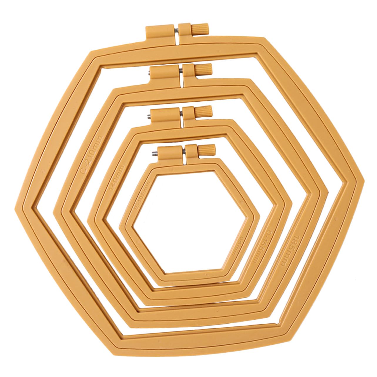 Alipis Aros de Bordado Circulares Reutilizables de Abs Superficie Lisa Rebabas, 4 Piezas Ajustables para Manualidades y Bordados de Costura