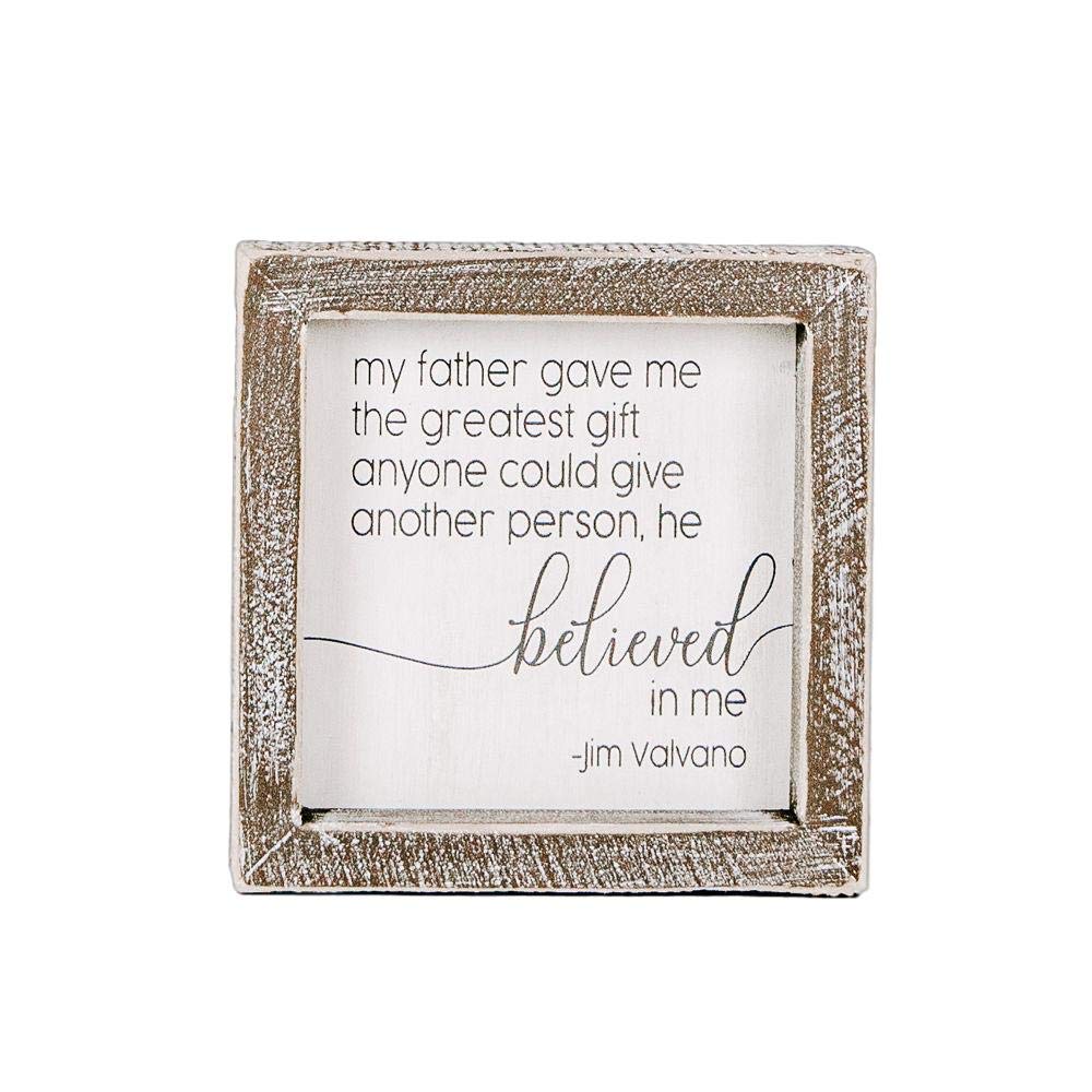 Adams Manufacturing 'My Father Believed in Me' Box Sign