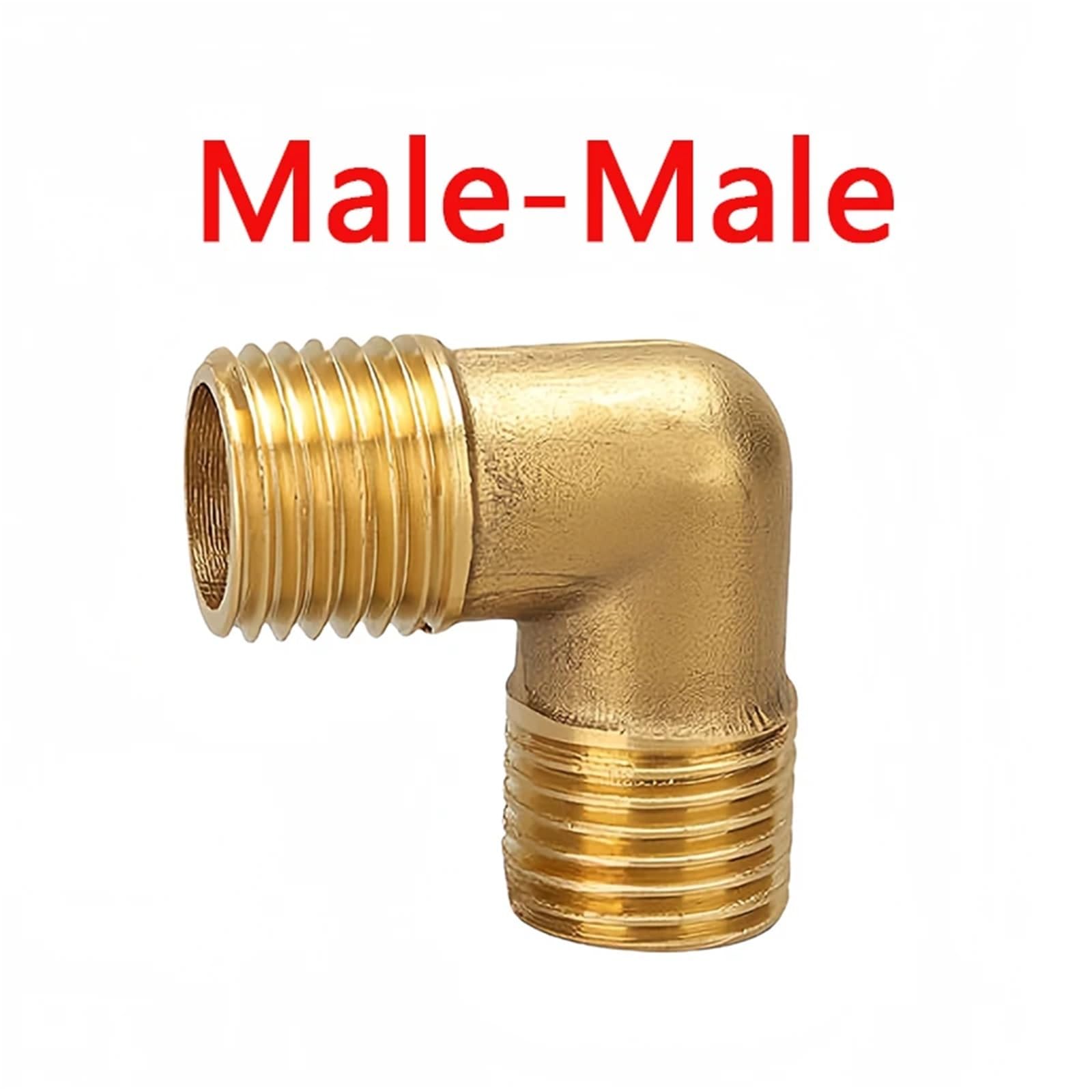 20 Piezas de Codo de latón con Rosca Hembra x Macho de 1/8", 1/4", 3/8" y 1/2", Conector de tubería Igual o Reducida, Adaptador de Cobre for Agua y Combustible.(1l8 Female to Female)