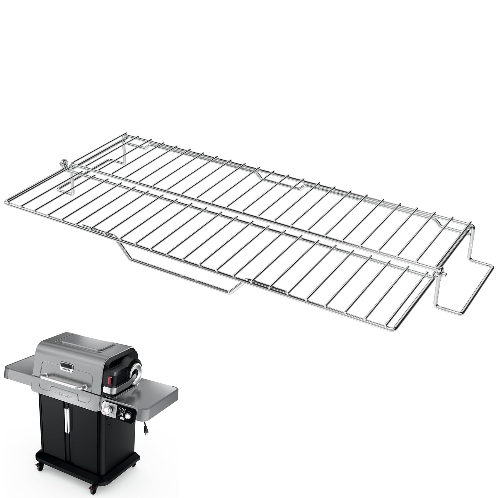 Adjustable Expandable Griddle Warming Rack for Ninja PG300 FlexFlame Grill