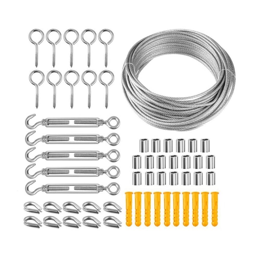 Buy XShero Cable Railing Kit Outdoor Light Hanging Kit Wire Rope With Turnbuckle Stainless Steel