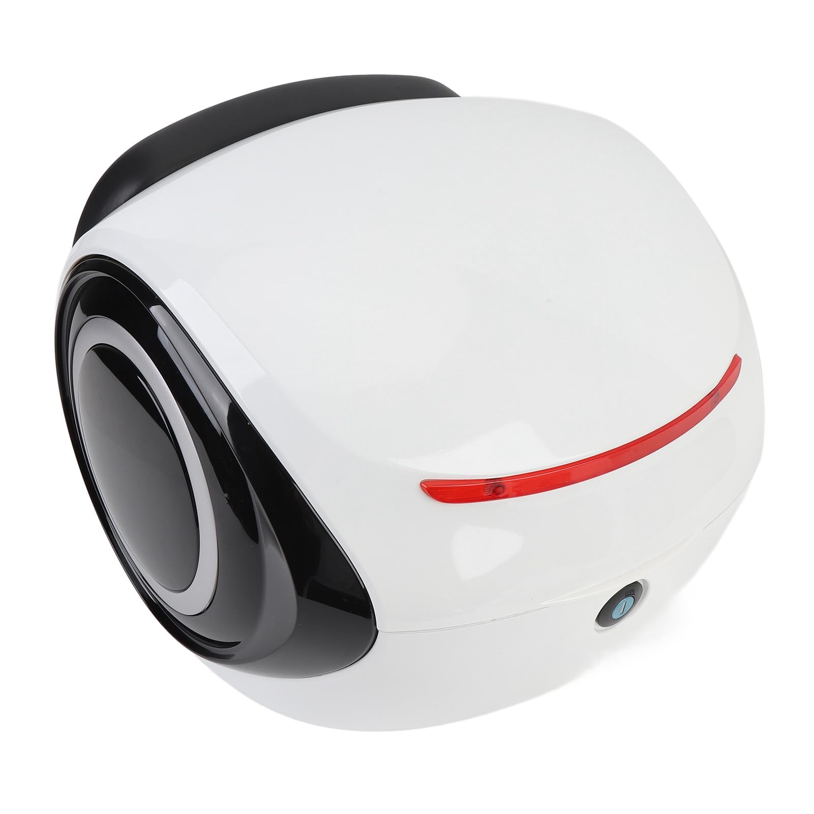 Qqmora Bauletto Posteriore in ABS 32 Litri, Dal Design Sportivo e Leggero, con Schienale per Moto, Scooter, Bici Elettriche (Bianco)