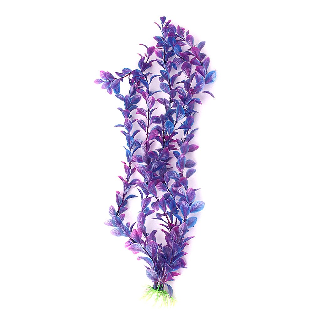 Mallofusa Artificial Plastic Aquarium Plants Decoration Aquarium Ornament for Fish Tank Decor, 16Inch, Purple (B01ICVH3UI) Amazon Price History, Amazon Price Tracker