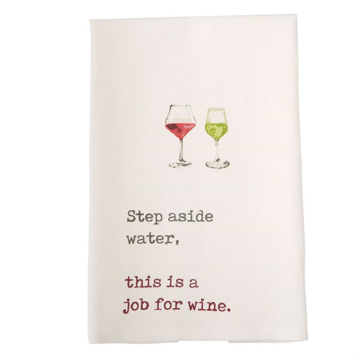 Mud Pie Dish Towel, Cotton, White
