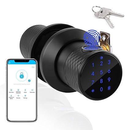 Smart Lock, FITNATE Keyless Smart Lock Digital Door Lock with Keypad, Waterproof Electronic Keypad Door Lock with Spare Keys, Great for Home, Hotel and Office
