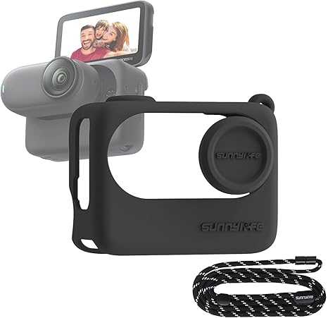 ZGZUN Go 3s Silicone Cover Lens Cap Lanyard for Insta360 Go 3S Camera Accessories Charging Case Soft Sleeve Skin Len Protector Hand Neck Strap Lanyard Anti-Scrach Anti-drop, Modern