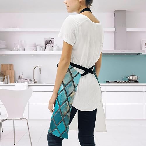 Miniatura 3 de RPLIFE Delantales de cocina con muchos perros, delantales de cocina a prueba de agua, delantales para hombres para cocinar, delantales de trabajo