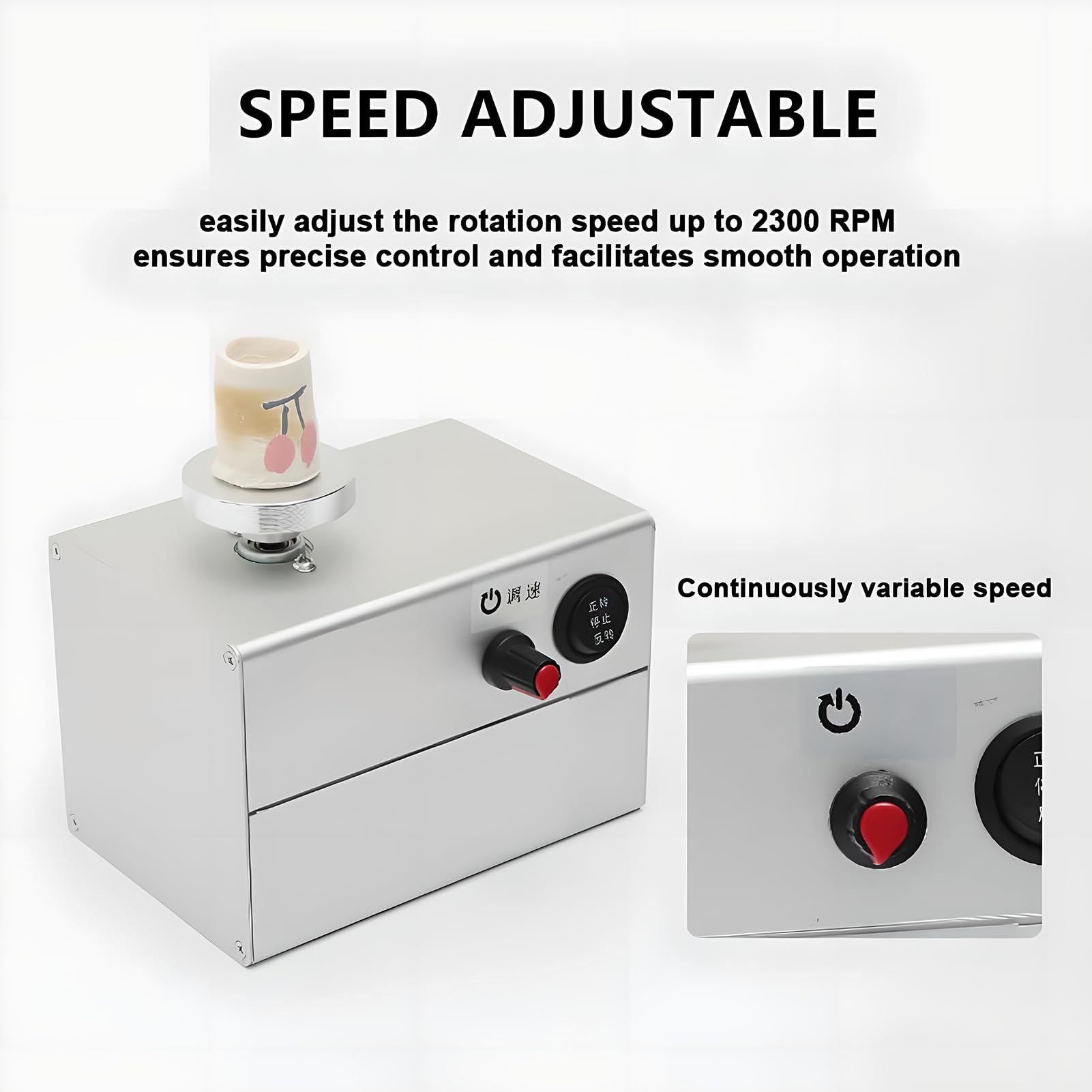Mini koło garncarskie dla dzieci i dorosłych – przenośny zestaw do lepienia z gliny z zasilaniem USB, regulowana prędkość 2300RPM, obrotowe, aluminiowa obudowa