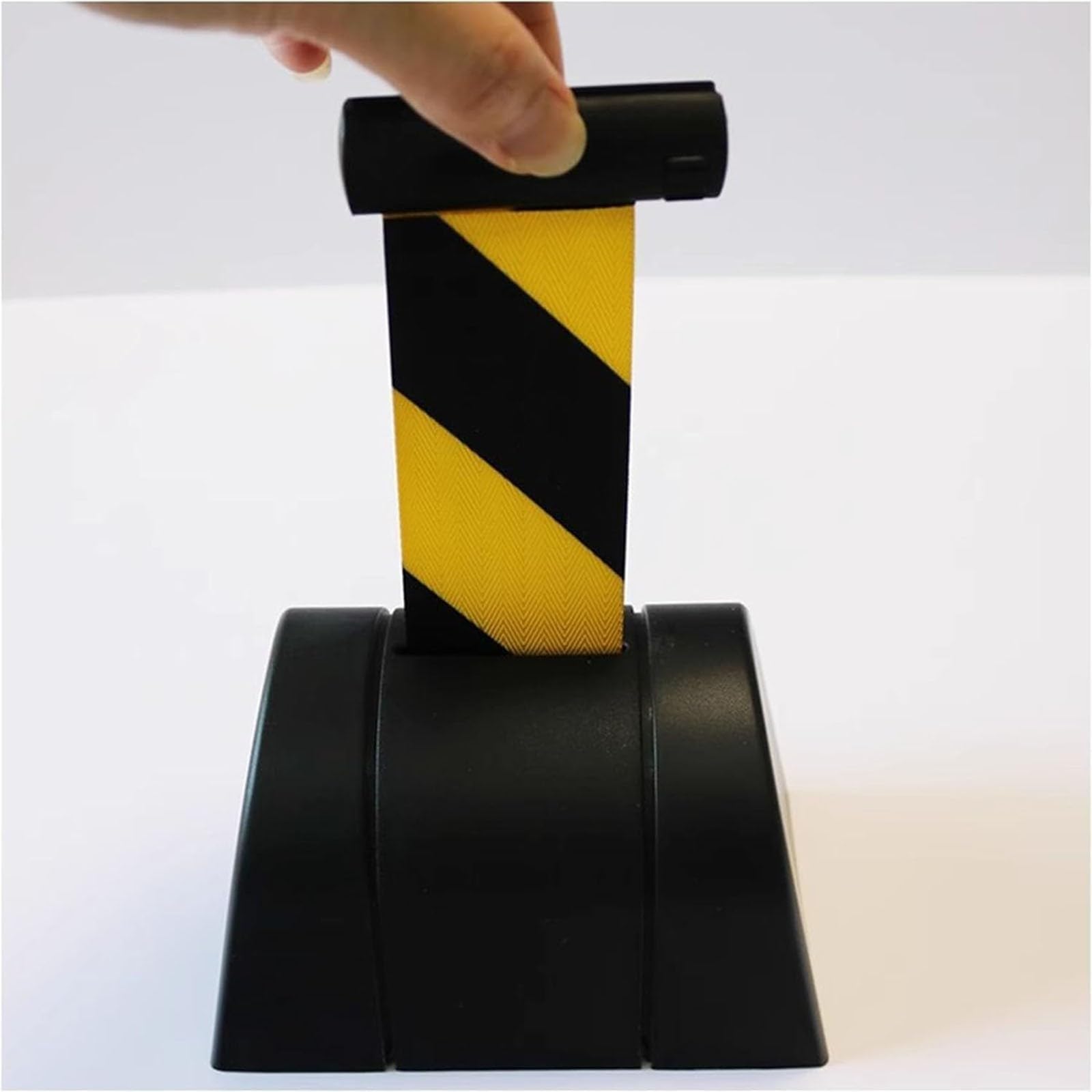 Tavkomco Black Magnetic Attraction Wall Mount Queue Belt Barrier, 6.6/9.8/16.4FT Magnetic Retractable Crowd Control Wall Barrier, with mounting Accessories(A,2M/6.6FT)