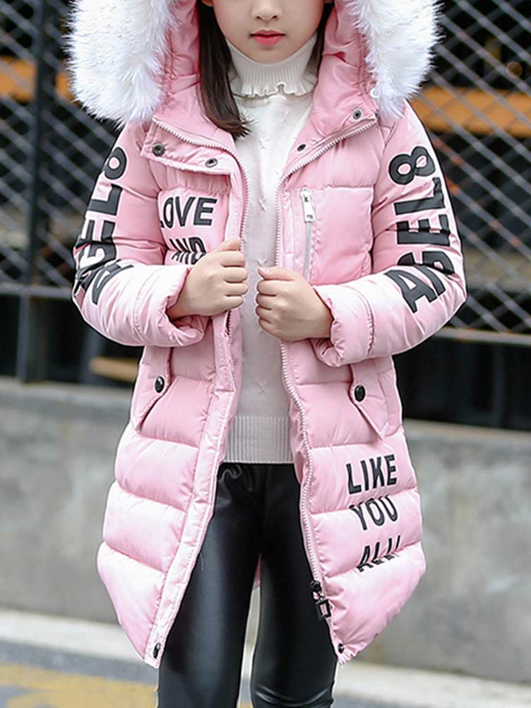 Abrigo de invierno para niña, chaqueta de plumón, abrigo de otoño e invierno, abrigo con capucha cálido para niños, abrigo de plumón, parka, ropa de abrigo larga, chaqueta para niños