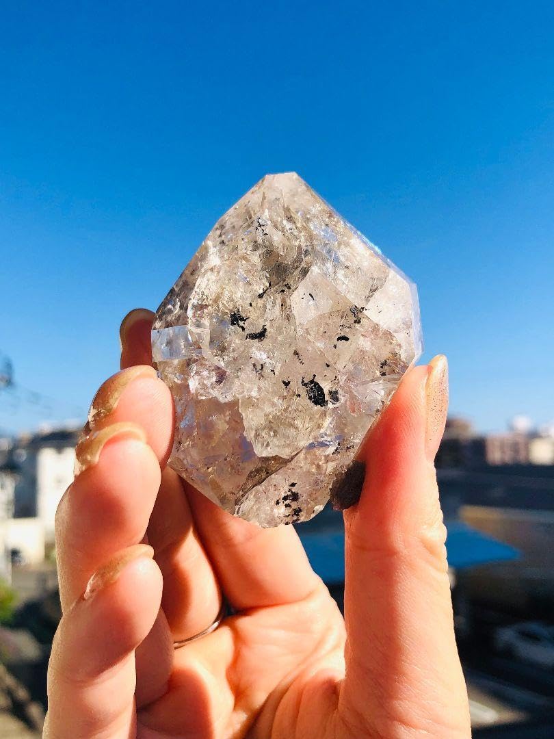 Amazon.co.jp: 特別な水晶！虹入りハーキマーダイヤモンド原石②