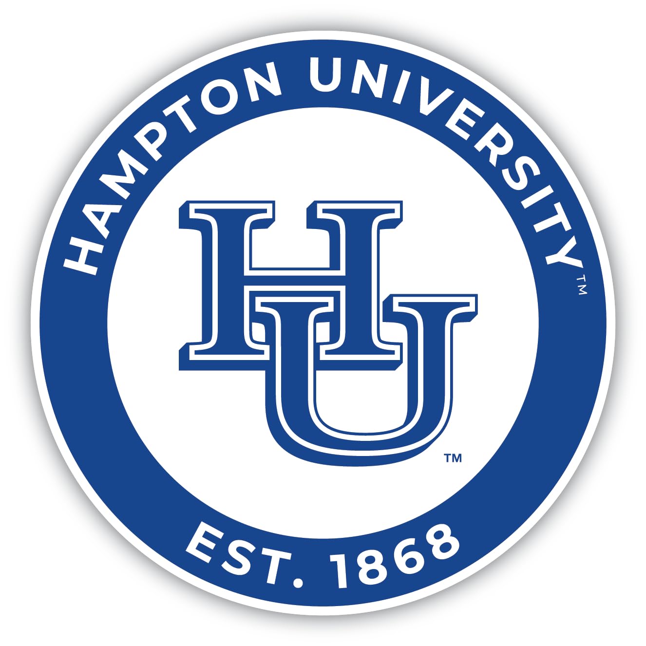 Hampton University Round Vinyl Decal Sticker Officially Licensed Collegiate Product 4-Inch
