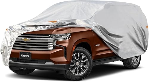 Miniatura 10 de Kayme - Cubierta impermeable resistente de 7 capas para camioneta, apta para todo clima, protección para exteriores contra lluvia y rayos UV, ajuste