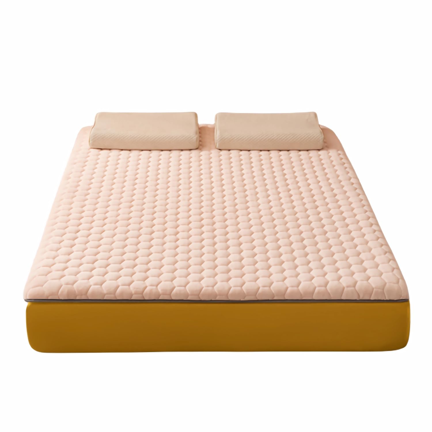 LXJDDLD Japanese Futon Mattress,Tatami Mattress Topper,Portable Sleeping Pad,Roll Up Floor Mattress,Tatami Mat for Sofa Camping Dormitory Yoga Nap Meditation,Pink2 4cm,150x190cm